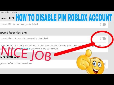 How To Disable Pin On Roblox Account Youtube - roblox forgot account pin