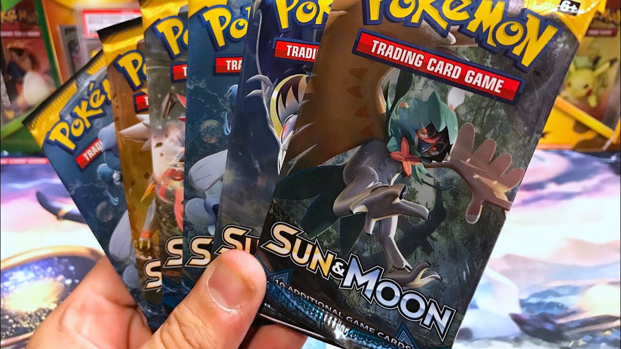 Opening 6 Sun and Moon Booster Packs - Pokemon Cards - YouTube