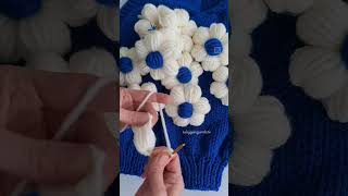 Çiçekli Hırka, Çiçek Yapımı Flower Cardigan