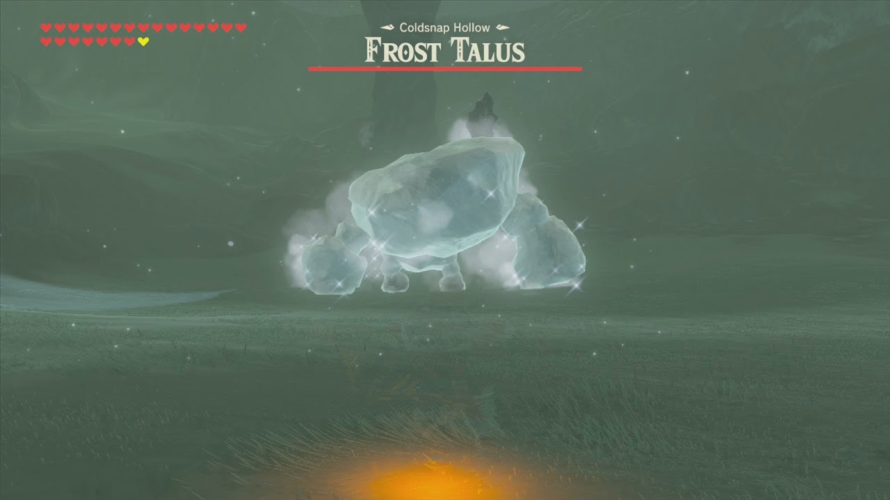 BotW Frost Talus (Coldsnap Hollow) YouTube