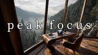 【Deep Focus Music】Powerful Sub Bass Mountain Retreat Workspace for Deep Work, Study &amp; Coding