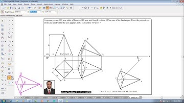 Example 25 on Projection of Solids