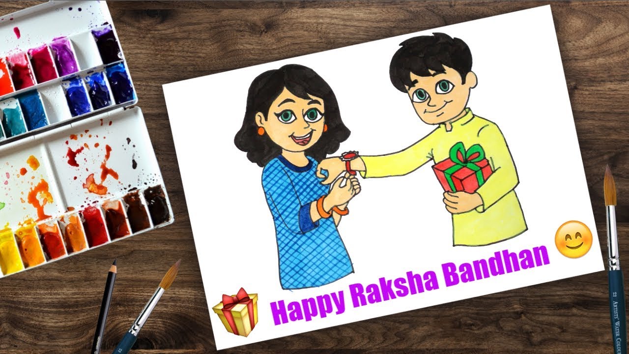 rakhi festival - Google Search | Raksha bandhan drawing, Raksha bandhan  drawing ideas, Easy drawings