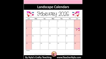 2026 - 2026 Editable Calendars for Teachers in Power Point and for Google Slides