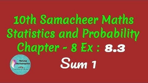 10th Samacheer Maths chapter 8 Exercise 8.3 sum 1