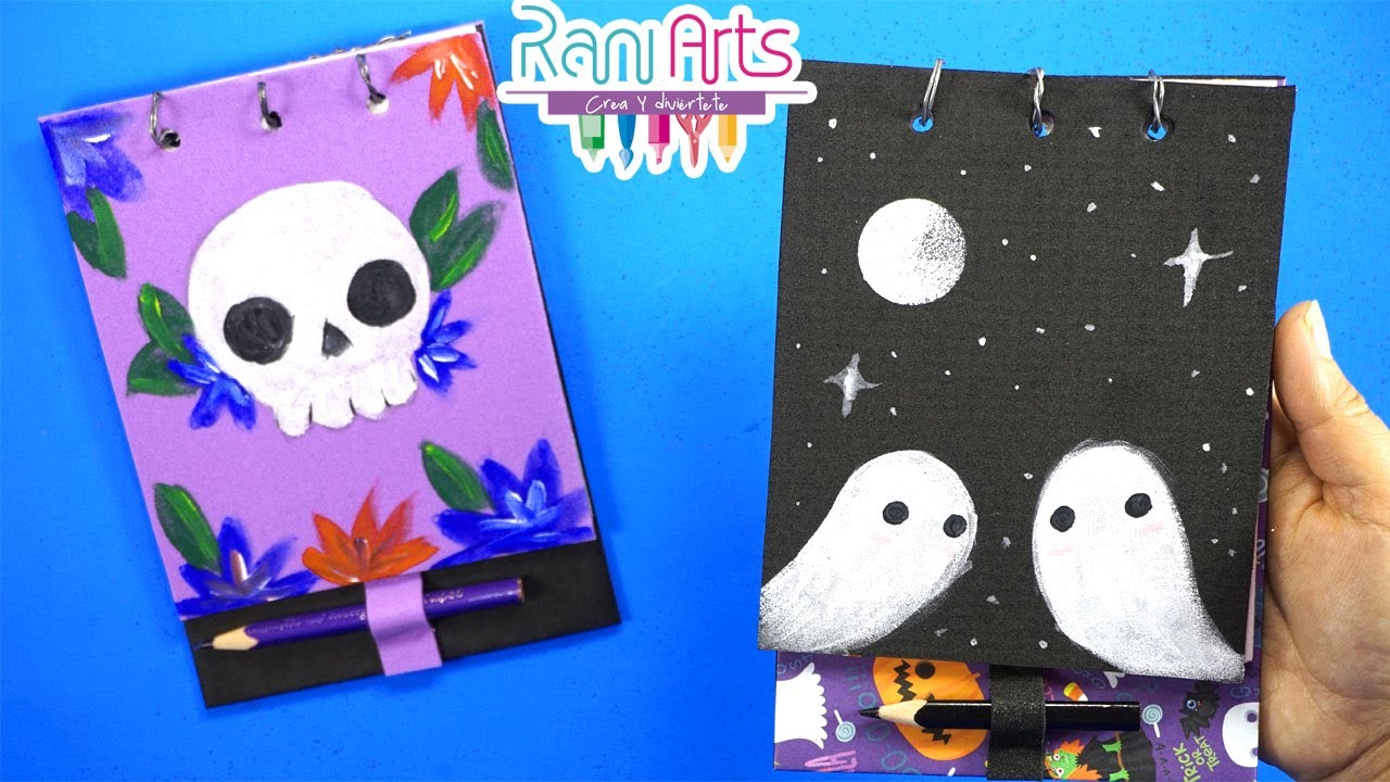 LIBRETAS REUTILIZABLES (temática de HALLOWEEN / DIA DE MUERTOS) - Paso a  paso - thptnganamst.edu.vn