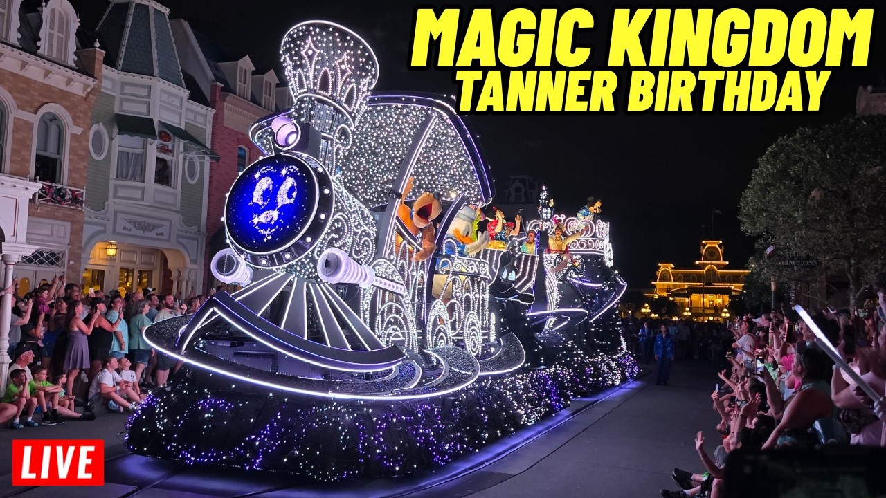 🔴Live Magic Kingdom Tanner Birthday Starlight parade and Fireworks at Walt Disney World 3/3/2026