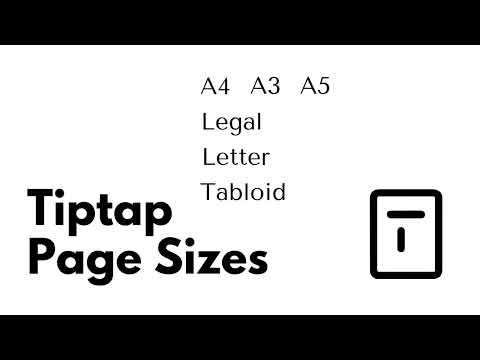 Tiptap Page Size Selection : A4, A3, A5, Letter, Legal, and Tabloid