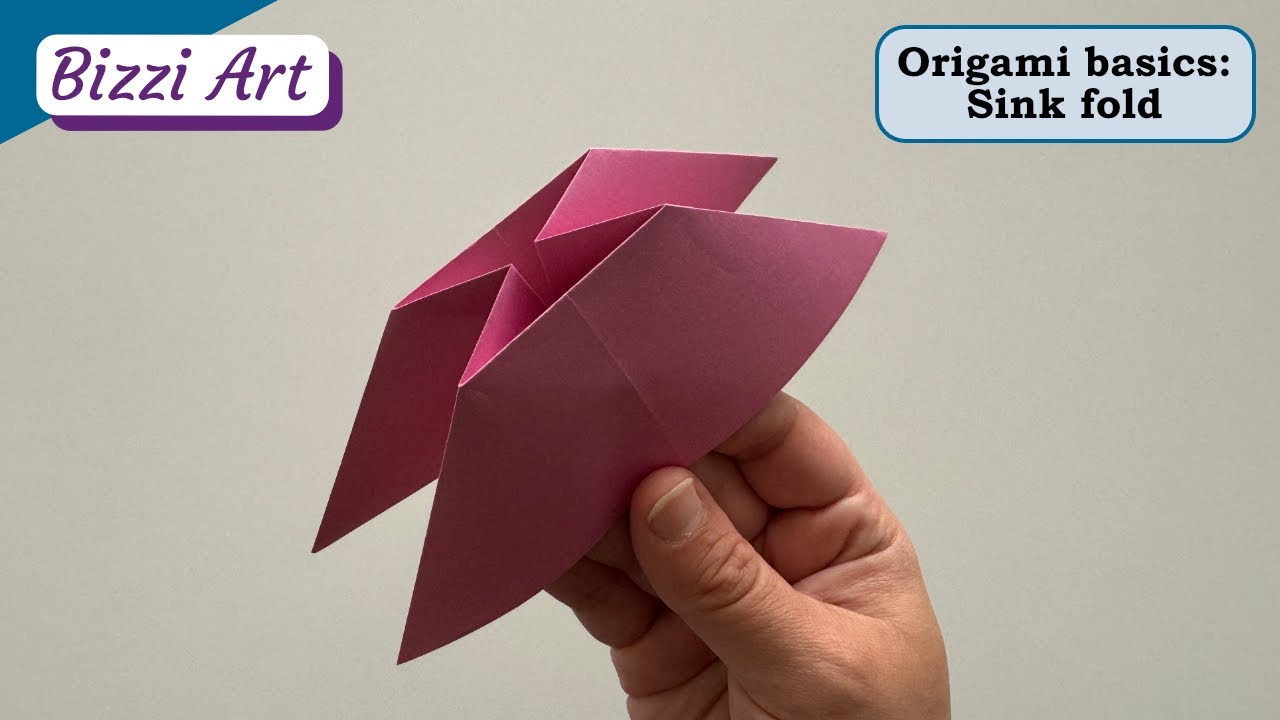 Sinking Ship Origami Tutorial Origami Basics: Sink fold | Origami tutorials | Bizzi Art - YouTube