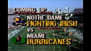 1987 #10 Notre Dame @ #2 Miami Fl No Huddle