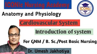 CardioVascular System introduction | Ana & Physio | By Dr. Umesh Jakhotiya | ICONic Nursing Academy