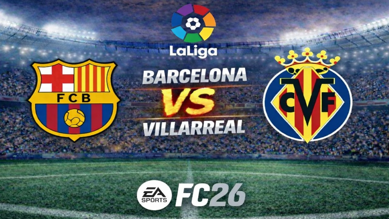 Barcelona 4 vs 2 Villarreal | La Liga Match | Full Match HD FC 26 PS5 ...