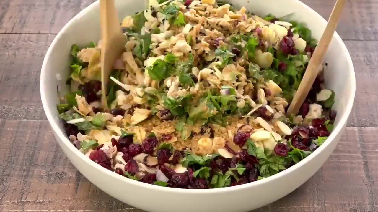 ASIAN CHICKEN CRANBERRY SALAD Recipe YouTube