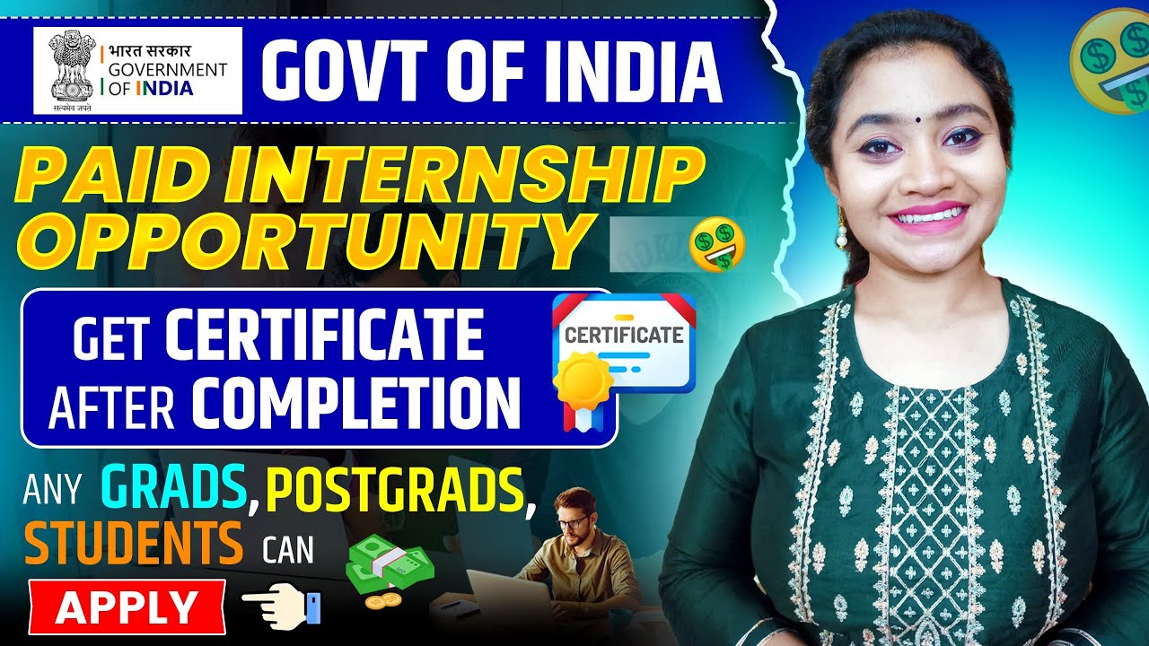 Govt Of India Paid Internship Opportunity| Summer internship Program ...