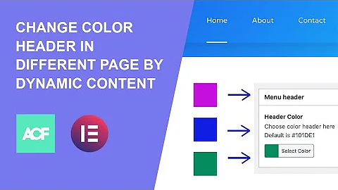 Change Background Color Header for Each Page by ACF + Elementor