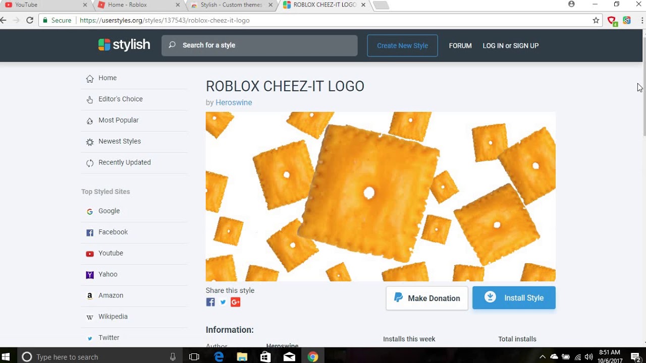 how to change your roblox logo into a cheez it YouTube