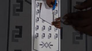 How to cut a monogram Agbada neck for beginners. #agbada #monogramagbada