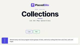 Collections in Java | List, Set, Queue & Map Explained | Java Collections Framework | PlacedElite