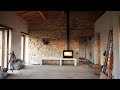 73 fire  wood stove installation in our italian stone house