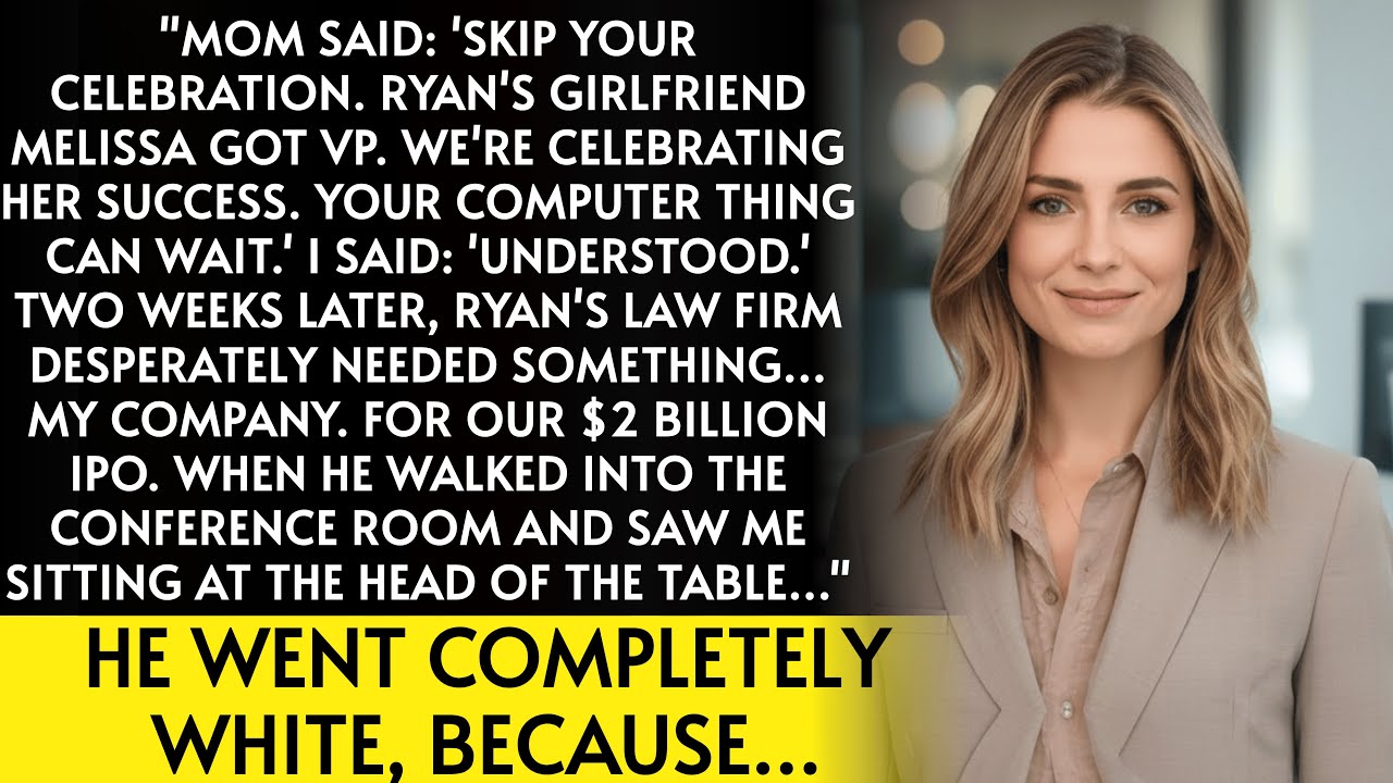 Mom Said 'Skip The Celebration - Ryan's Girlfriend Got VP' - Two Weeks Later, His Firm Pitched To...