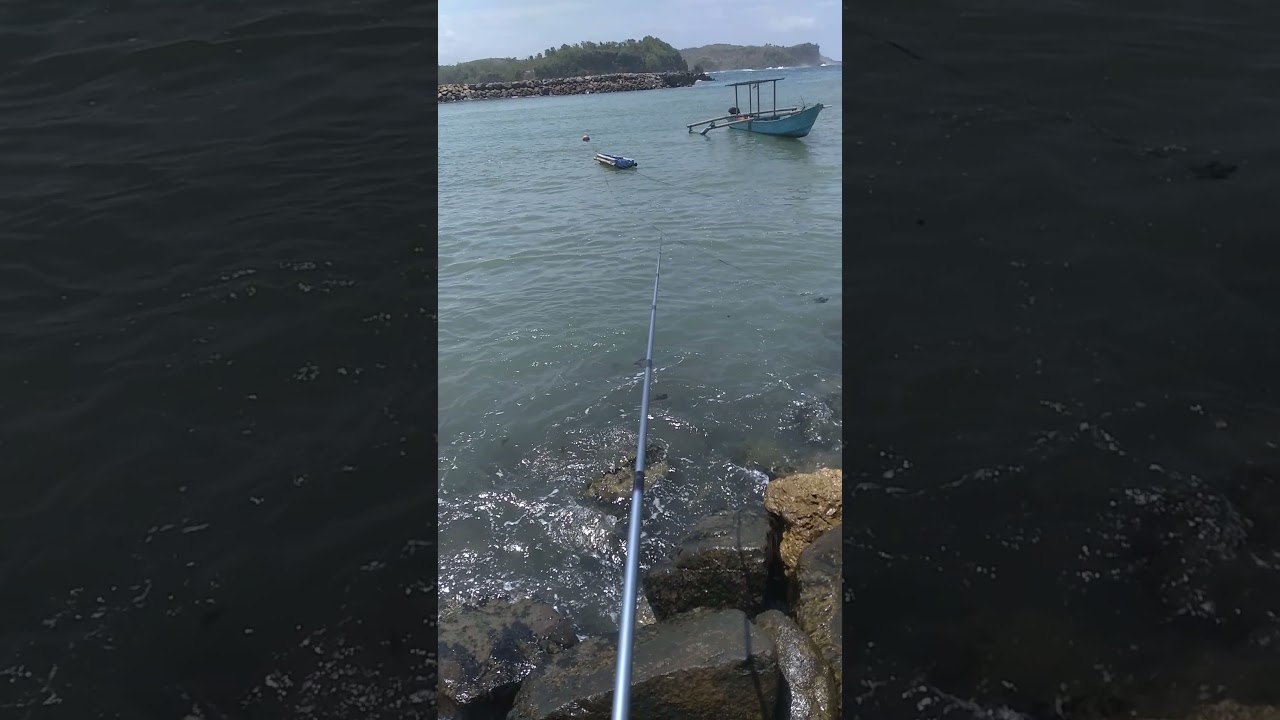 Mancing didermaga Pantai Tambakrejo Blitar
