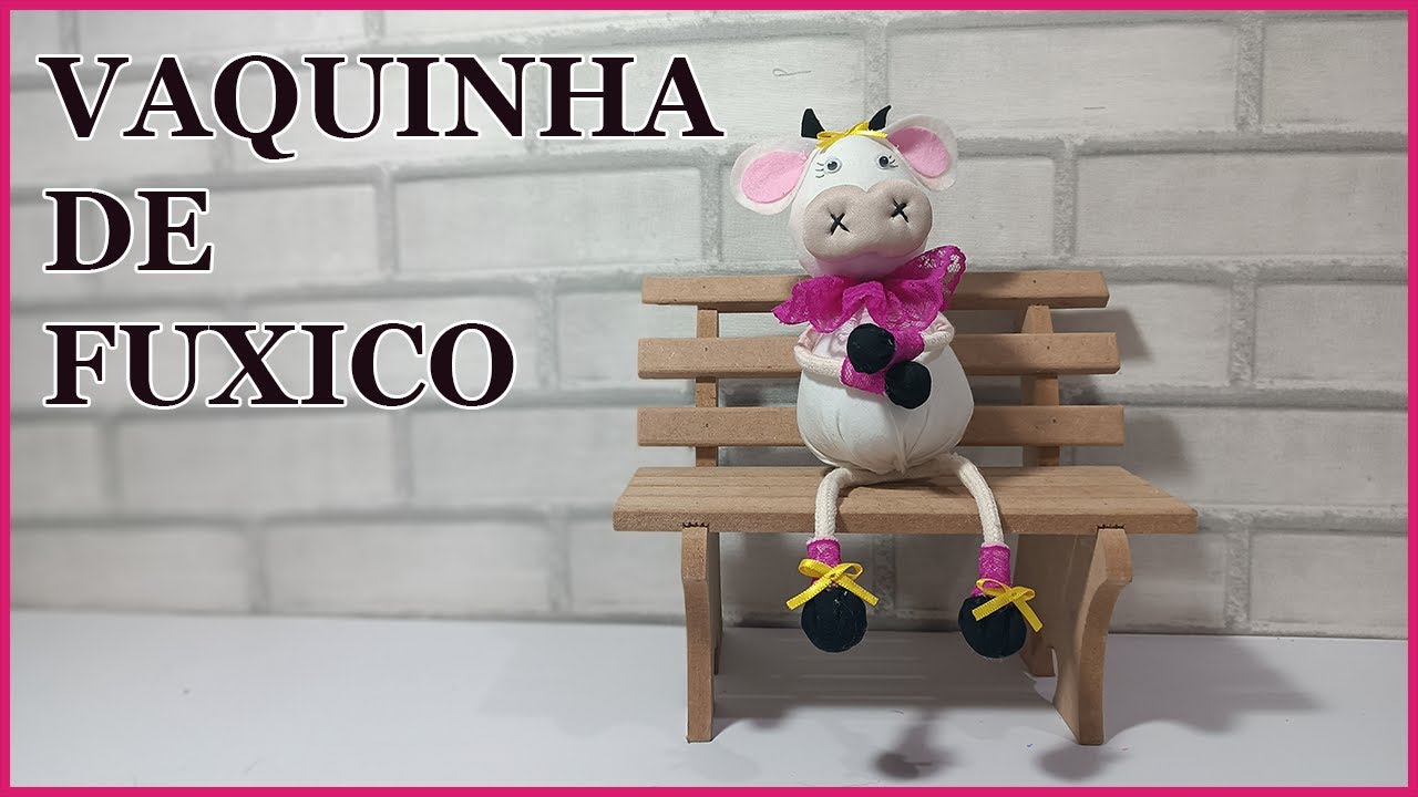 Idéia Linda Vaquinha Feita de Fuxico