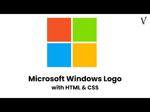Microsoft windows logo using HTML & CSS | The Villain
