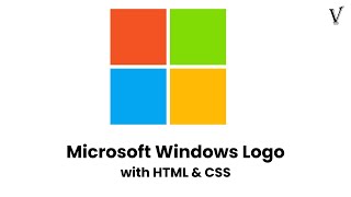 Microsoft windows logo using HTML & CSS | The Villain