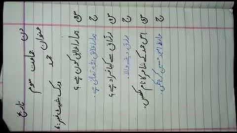 Class 3 Urdu Unit1 (Lecture 6) Afaq Sun Series