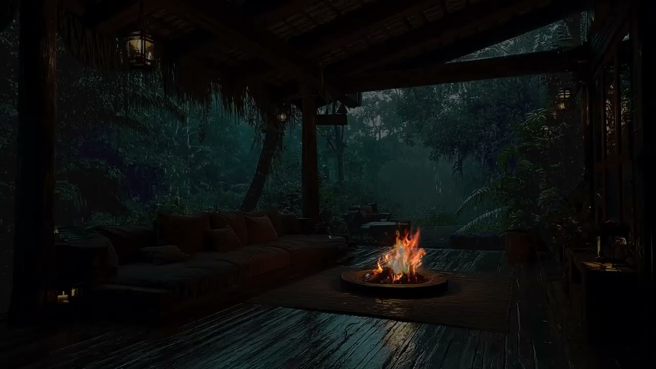 Soothing Night Rainstorm | Thunder Sounds for Stress Relief and Deep Sleep Therapy