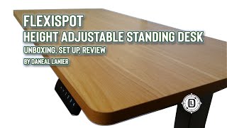 Celebrity Flexispot Height Adjustable Standing Desk unboxing and setup Net Worth