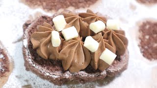 진한 다크초코 다쿠아즈 - how to make dark chocolate cream Dacquoise - チョコレートダックワーズ