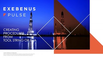 Exebenus Pulse - Build operating procedure from tool string