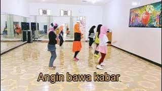 Angin bawa kabar Line dance choreo by Caecilia M Fatruan demo by Sanggar Delima Desi Line dance