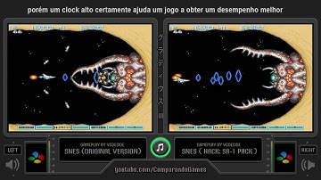 Gradius III (SNES Original vs Hack : SA-1) Side by Side Comparison