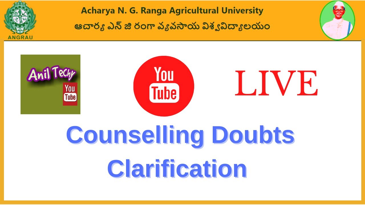 ANGRAU Agriculture Counselling 2020 | Verification Center Doubts 