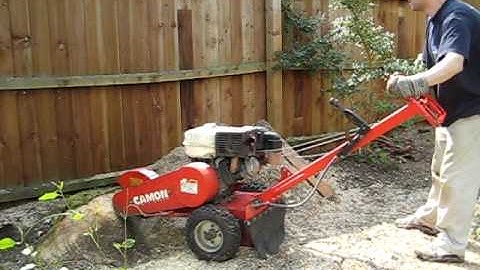 Stump grinding - time lapse - 2