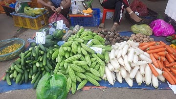 Rau chợ đầu mối bình điền sáng thứ sáu cải thìa 8k ớt 155k dưa leo 10k 