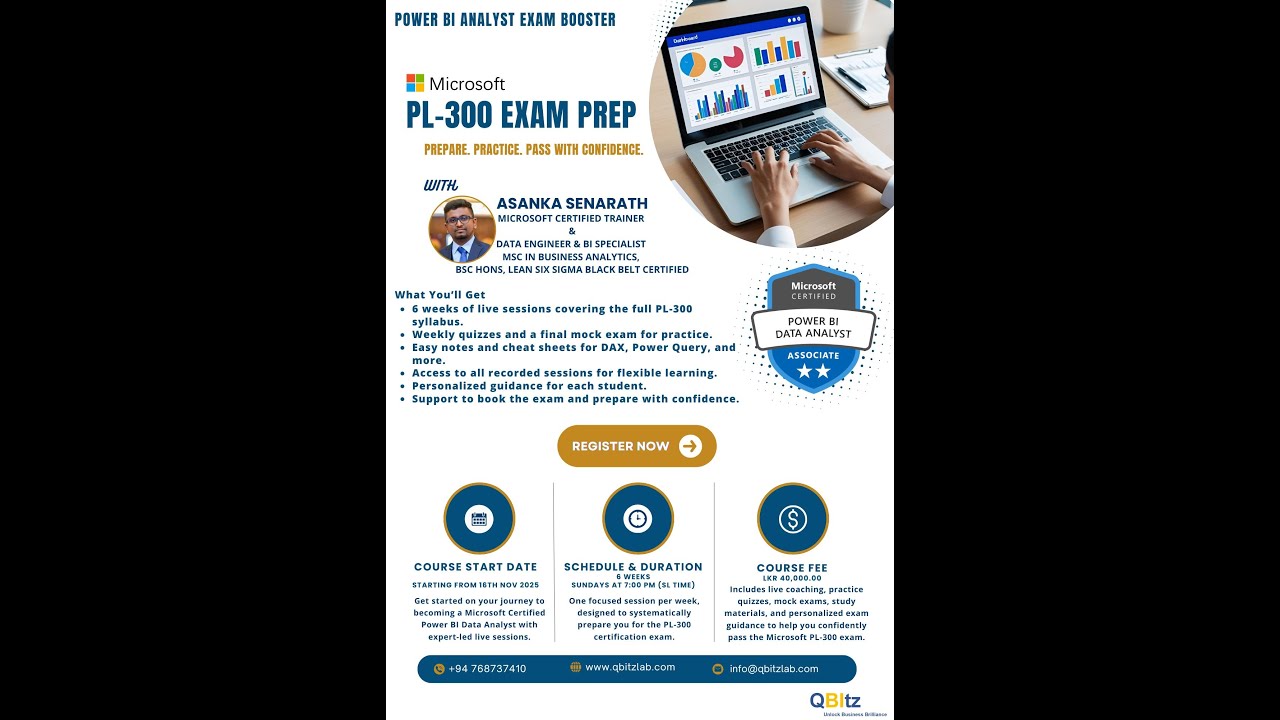 QBItz – PL 300 Exam Prep - Power BI Analyst Exam Booster Nov ’25 ...