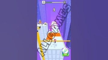 Roof Rails LVL 23 Gameplay FUN GAME #shorts #RoofRails #fungames #viralvideo