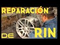 REPARACION DE RIN DE ALUMINIO CON FILO DAÑADO Y GOLPEADO