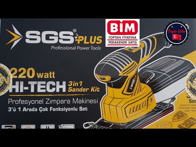 BİM SGS5250 Zımpara makinası kutu açılımı ve inceleme - YouTube