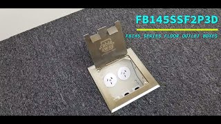 Floor Outlet Box 2 Power Stainless Steel Flush 145 Series video
