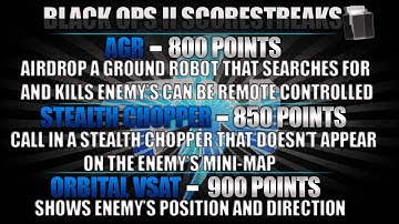 Black Ops 2: OFFICIAL Scorestreaks List | NEW KILLSTREAK SYSTEM!