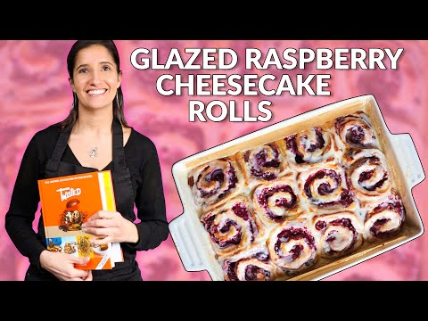 How To Make Glazed Raspberry Cheesecake Rolls  Twisted A Cookbook