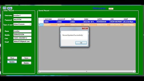 Update record from database using c# & SQL