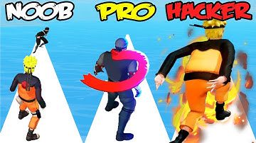 NOOB vs PRO vs HACKER in Split Crowd Run