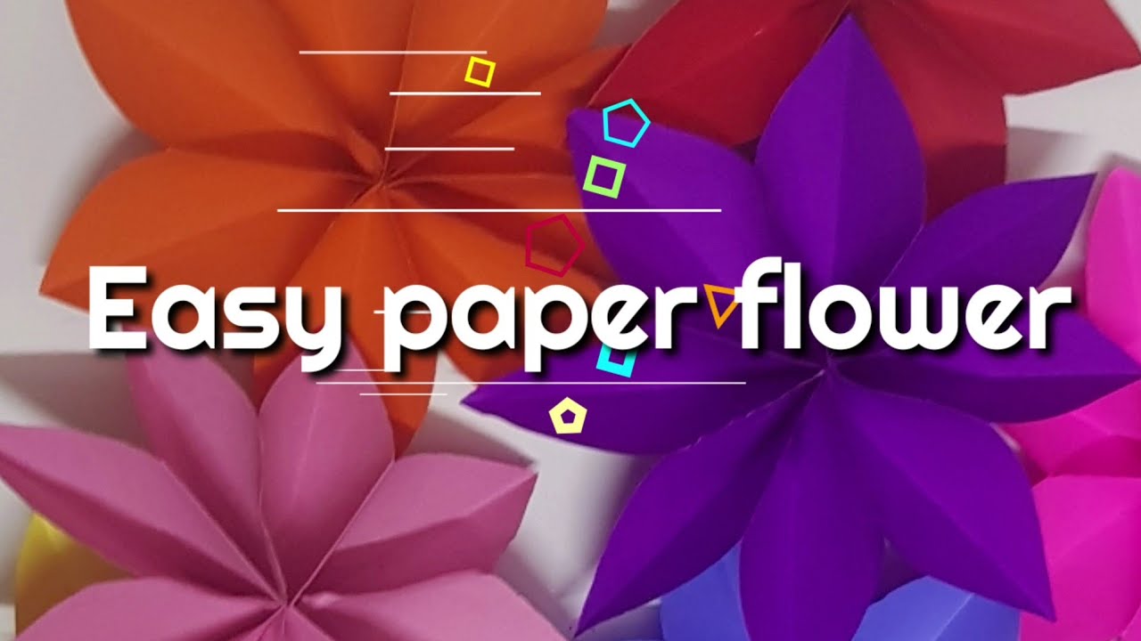 classroom decoration easy paper flowers flower making diy YouTube