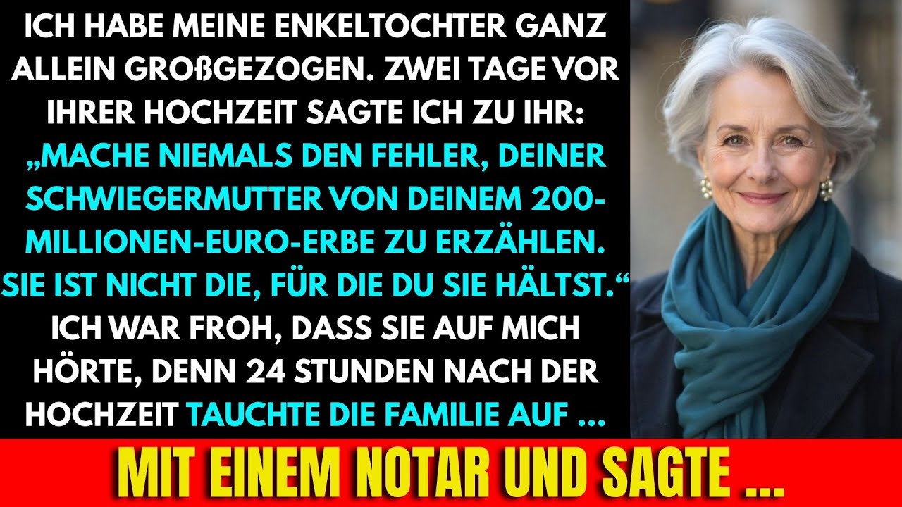 Ich Sagte: 'Sag Deiner Schwiegermutter Niemals Von 200M Euro' — 24 Std Nach Der Hochzeit Kamen Sie