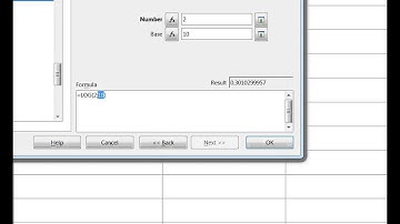 OpenOffice Calc functions: LOG